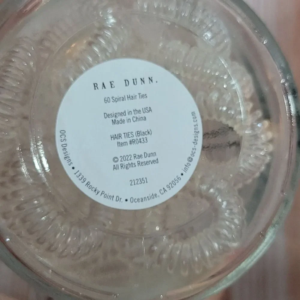 Rae Dunn Glass Hair Tie Holder